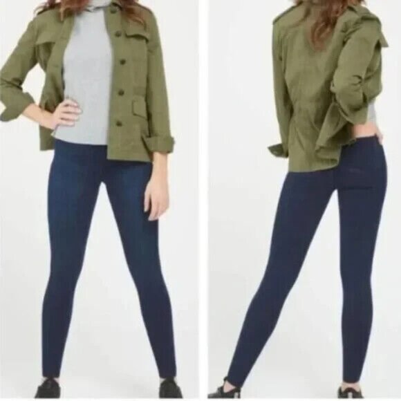 Spanx Jean-ish Stretch Denim Leggings Jeggings 1X Slimming Skinny Style 20018P - Picture 1 of 10
